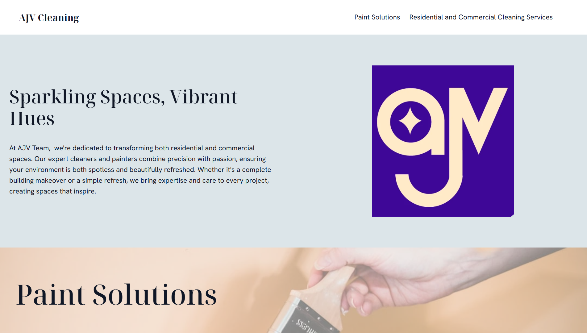 AJV Cleaning & Remodeling — original homepage